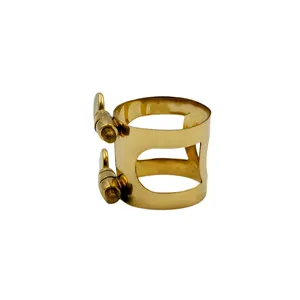 Saxfone Parts Accessoires <span class=keywords><strong>Ligature</strong></span> pour <span class=keywords><strong>saxophone</strong></span> soprano/<span class=keywords><strong>alto</strong></span>/ténor Vis d'embouchure de <span class=keywords><strong>saxophone</strong></span> en métal Ligatures plaquées or - Product Image 4