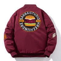 Veste de baseball décontractée en jersey, style uniforme américain, coupe ample, épaisse