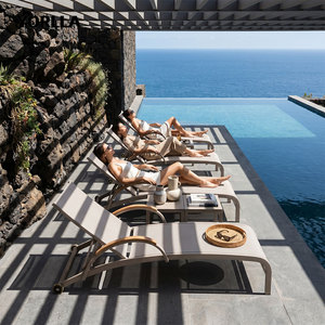 YORLLA Chaise longue de plage minimaliste personnalisée en aluminium avec maille respirante pour extérieur – Fabricant - Product Image 2
