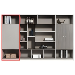 オフィス木製コンパクトモバイル垂直スライドドア広東ファイルボックスガラスフィリング収納キャビネットモダン仕切り付き - Product Image 2