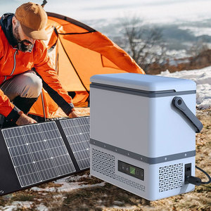 Camping Outdoor Cooler <b>Box</b> 12L Refrigerator Compressor Portable <b>Freezer</b> Car Cooler Fridge Camping Solar Energy with Battery - Product Image 2