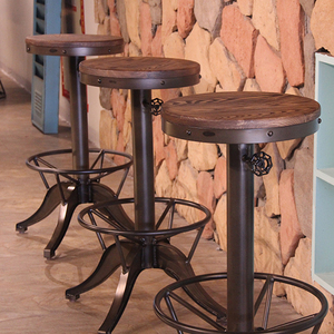 Rehausseurs <span class=keywords><strong>de</strong></span> jambes, tabouret <span class=keywords><strong>de</strong></span> <span class=keywords><strong>bar</strong></span> en bois antique, pas cher - Product Image 1