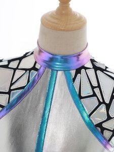 Costume Alieno Metallizzato Lucido per Ragazze 6-16 Anni, Abito Alieno Spaziale Carino per Cosplay, Feste e Spettacoli - Product Image 3
