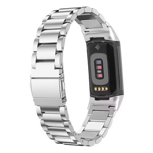 Bracelet de remplacement en acier inoxydable de <span class=keywords><strong>luxe</strong></span> pour hommes et femmes, pour <span class=keywords><strong>Fitbit</strong></span> Charge 5 4 3 Smart Band - Product Image 5