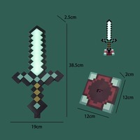YT personnalisé LED Pixel Style cristal épée veilleuse créative jouets lumineux veilleuse type-c charge jouet ornement éclairer