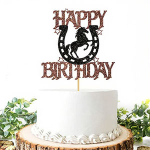 Decoración <span class=keywords><strong>para</strong></span> <span class=keywords><strong>Pastel</strong></span> <span class=keywords><strong>de</strong></span> <span class=keywords><strong>Cumpleaños</strong></span> con Diseño <span class=keywords><strong>de</strong></span> Carreras <span class=keywords><strong>de</strong></span> Caballos, Herradura, <span class=keywords><strong>para</strong></span> Niños y Niñas, Hombres y Mujeres - Product Image 3