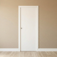 Portes intérieures modernes moulées 30 x 80, en MDF à âme creuse, apprêtées blanches, finies pour la décoration de chambres et d'hôtels