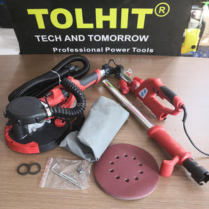 Portable 110v 225mm 750w double lumière LED ponceuse <span class=keywords><strong>pour</strong></span> cloisons sèches <span class=keywords><strong>girafe</strong></span> Triangle plafond béton mur aspirateur <span class=keywords><strong>pour</strong></span> bricolage - Product Image 5