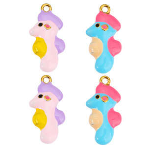 Cartoon Seahorse 3D Pendant Charm For DIY <b>Bracelet</b> Necklace Unisex Everyday Wear - Product Image 1