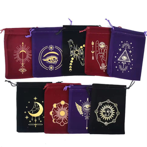 Custom Reusable Gift <b>Dust</b> Pouches Velvet Fabric Jewelry Personalized Logo Screen Printed Packing Tarot Drawstring <b>Bags</b> Dice <b>Bag</b> - Product Image 5