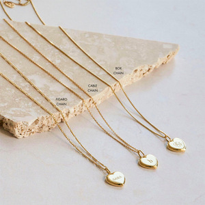 Collier élégant en acier inoxydable avec pendentif en forme de cœur, certifié CE Haomi, design luxueux, idéal pour le printemps et l'été, cadeau bouddhiste - Product Image 3