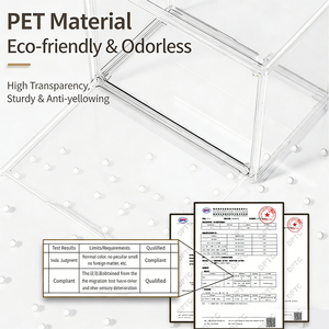 Grands bacs de <span class=keywords><strong>rangement</strong></span> en plastique transparent empilables avec porte, anti-poussière, pour figurines, objets de collection, boîte de <span class=keywords><strong>rangement</strong></span> pour DVD, <span class=keywords><strong>CD</strong></span>, livres, albums - Product Image 4