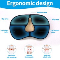 Nouveau coussin de siège respirant en mousse à mémoire de forme de conception ergonomique pour siège de camion de voyage de chaise de bureau de voiture corrigeant la mauvaise Posture assise