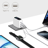 100W Avrupa Prizli GaN USB-C Hızlı Şarj Cihazı PD 3.1 Güç Adaptörü, Dizüstü Bilgisayar ve Telefonlar için LED Ekranlı