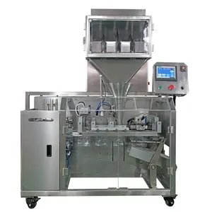 Premade Bag for Pet Food Machine Can Pack Dry Fruit Doypack Automatic Filling Packing Machines 3-stations Plastic 350
