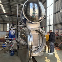 Autoclave de stérilisation industriel entièrement automatique pour sachets de nourriture pour animaux et eau, machine de stérilisation par immersion