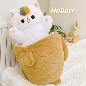 Grande Cuscino Peluche a Forma di Gatto, Simpatico Gattino Pesce 2 in 1, Divertente Giocattolo Imbottito, Bambola per Dormire per Ragazze e Ragazzi, Peluche Inside Out - Product Image 4