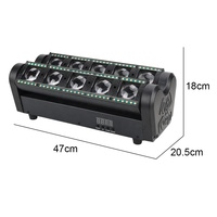 Nouvelle lumière de scène araignée RGBW 10X40W avec bandes auxiliaires DMX512, lumière de tête mobile activée par le son pour DJ, discothèque, mariage, bar, club