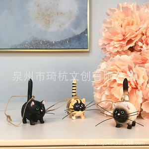 Figura de gato Qi Hang, adorno colgante para decoración del hogar, regalo de Navidad - Product Image 3