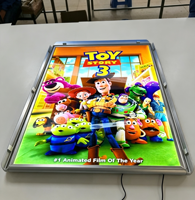 Nouvelle boîte à lumière LED pour affiche de cinéma en aluminium noir 27x40