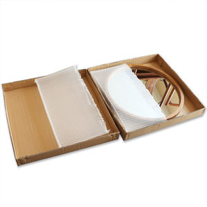 Cornice Rotonda in Legno Fatta a Mano con Grande Specchio Decorativo di Qualità da Esportazione - Product Image 4