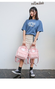 2025 thiết kế mới phụ nữ Xe đẩy Mini schoolbag tùy chỉnh in ấn Ba lô Cổ Phiếu du lịch cuốn Sách Túi khá Ba lô - Product Image 5