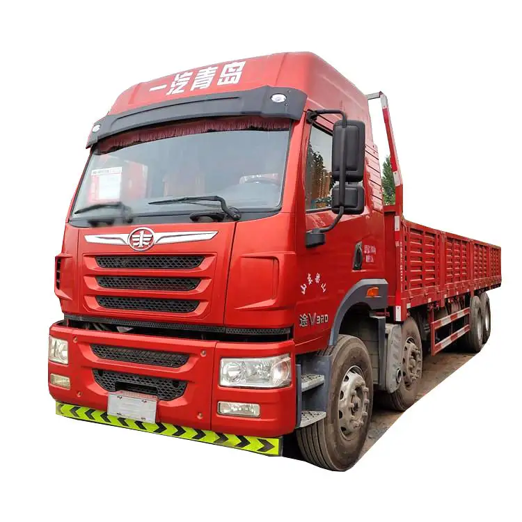 Camión de carga de cerca usado Jiefang 8x4 FAW camión de plataforma camiones precio bajo para la venta