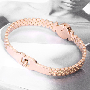 <b>Rose</b> <b>Gold</b> Round Resin Bracelet With Roman Numerals Adjustable Stainless Steel <b>Bangle</b> For Women Gift Jewelry - Product Image 3