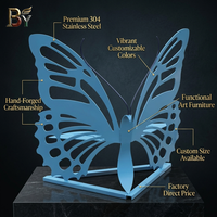 Chaise Papillon Peinte en Métal, Artisanat d'Art, Statue Décorative pour Maison et Jardin, Fourniture d'Usine, Découpe et Impression