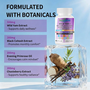 Capsule di Complesso Erboristico OEM Private Label con Igname Selvatico, Trifoglio Rosso, Cohosh Nero, Ginepro e Dong Quai per il Benessere Quotidiano delle Donne - Product Image 4