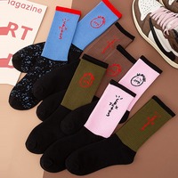 Chaussettes AF1 en coton de haute qualité Chaussettes de rue Instagram Chaussettes barbelées unisexes pour skateboard