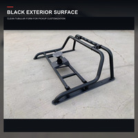 Barre de protection tubulaire incurvée VEWU pour pick-up avec support central pour roue de secours et rails de benne pleine longueur