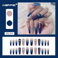 Faux ongles à presser en ABS pleine couverture style français pour application sur les doigts, marque OEM