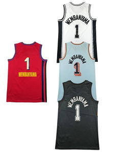 Nouveaux maillots de basket brodés 2026 à prix abordable : 5 Castle, 4 Fox, 1 Wembanyama, 50 Robinson - Product Image 5