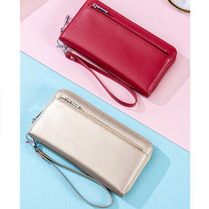 Long <span class=keywords><strong>portefeuille</strong></span> en cuir <span class=keywords><strong>anti</strong></span>-<span class=keywords><strong>RFID</strong></span> pour femmes et pochette pour téléphone porte-cartes de crédit sac d'argent-grand sac à main pour <span class=keywords><strong>femme</strong></span> - Product Image 4