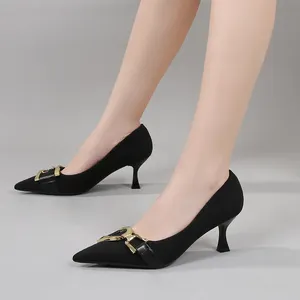 2023 high job female white pencil pointed closed clear high pumps women ladies heels shoes