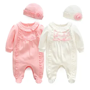 Pull à manches longues pour bébé fille, vêtements de printemps-automne Offre Spéciale, nouveau-né entièrement tricoté, barboteuse 100% originale, 500