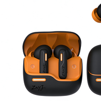 Earbud Nirkabel TWS ENC ANC Quad Mic Kontrol APP Terbaru, Tahan Air IPX5, Suara Hi-Fi, LED In-Ear, Baterai 650mAh