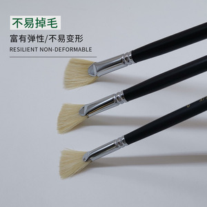 Pinceaux Hz en nylon à manche noir, ensemble de pinceaux pour peinture à l'huile, outils de peinture artistique - Product Image 1