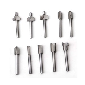 Hss Milling Cutter Set 3.2mm 10mm Length 2 Flutes For Woodworking And <b>Engraving</b> <b>Tools</b> - Product Image 1