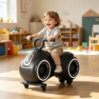 Nouvelle Arrivée Voiture Porteur Anti-Renversement pour Tout-Petits avec Lumières LED et Musique, Jouet Éducatif pour Enfants, Voiture à Bascule Wiggle Car Twister