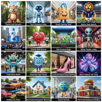 Mascotte gonflable personnalisée |   Personnage de dessin animé géant de 10 pieds |   Mascotte d'activation de marque en modèle 3D haute fidélité
