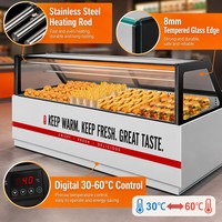 Vitrine chauffante pour pâtisseries, comptoir chauffant pour aliments, vitrine de présentation pour café, boulangerie, restaurant, hôtel, buffet