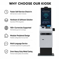 Kios Check-in Mandiri Hotel Pintar dengan Mesin Pengembalian Uang Tunai, Pembaca Barcode, Pemberi Kunci Kamar, Integrasi PMS yang Sempurna
