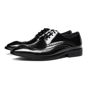 Nouvelle Collection : Chaussures Habillées Homme à Lacets, Bout Pointu, Motif Pois, Brillantes et Trousées, Style Automne - Product Image 5