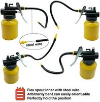 Bidon de graissage industriel/bricolage de niveau professionnel 250ML avec pompe à main Long bec flexible en métal-pour bricolage et usage industriel