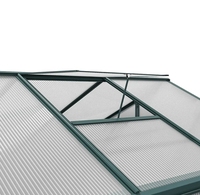 Serre en polycarbonate avec évent de toit Serre de jardin en aluminium de 6x6 pieds avec évent pour jardin extérieur et cour