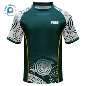 ニュージーランドの男性のための純粋な2024卸売ポリエステルカスタム部族ラグビーリーグジャージーシャツ