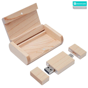 Memoria USB C OTG con Logotipo, Unidad Flash 2 en 1 Tipo C, Caja de Madera de Nogal, Unidad de Memoria Externa para Teléfono, Portátil y Ordenador - Product Image 5