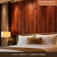 Panel Dinding PVC Motif Kayu 3D Embossed Ringan, Mudah Dipasang, untuk Industri, Kantor, dan Restoran (Grosir)